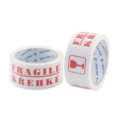 Obrázek Lepicí páska s textem - 50 mm x 66 m / křehké
