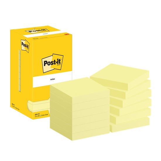 Obrázek z Samolepicí bločky Post-it - 76 mm x 76 mm / 12 x 100 lístků