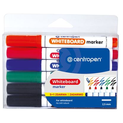 Obrázek Značkovač Centropen 8559 stíratelný - sada 5 + 1