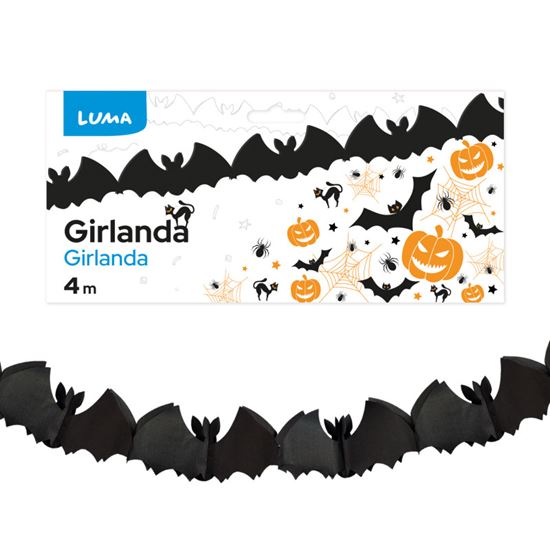 Obrázek z Girlanda papírová - 4 m / netopýr
