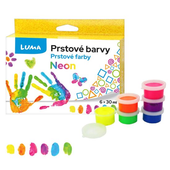 Obrázek z Prstové barvy LUMA Neon - 6 barev