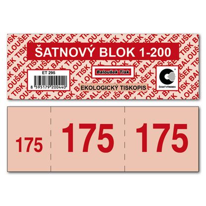 Obrázek Šatnové bloky Baloušek 135 x 47 mm / 1-200 / 8 odstínů barev / ET295