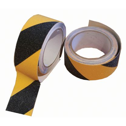 Obrázek Lepicí páska bezpečnostní - 50 mm x 5 m / žluto-černá