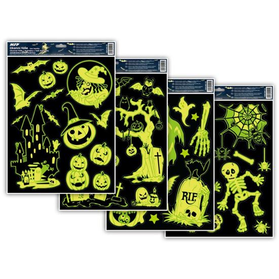 Obrázek z Dětské okenní folie 30 x 42 cm - halloween svítící