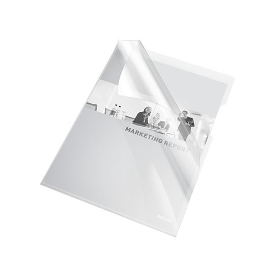 Obrázek z Zakládací obal A4 silný - tvar L / čirá 25 ks