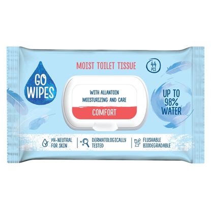 Obrázek Papír toaletní vlhčený GoWipes Comfort / 44 ks