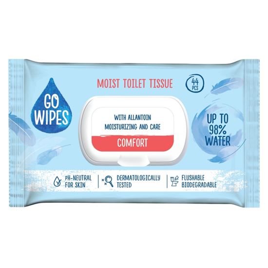 Obrázek z Papír toaletní vlhčený GoWipes Comfort / 44 ks