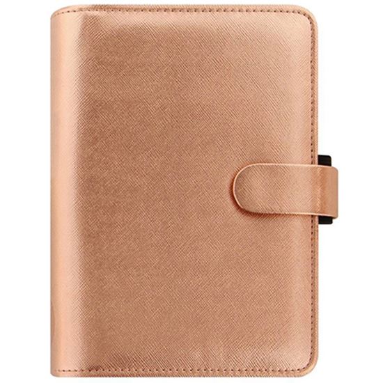 Obrázek z Diář Filofax Saffiano Metalic - osobní / růžově-zlatá