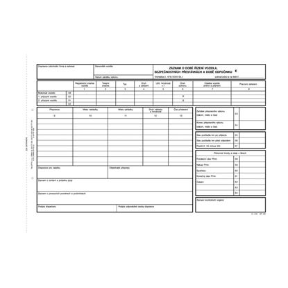 Obrázek Optys 1166 záznam o provozu nákladního vozidla číslovaný A4