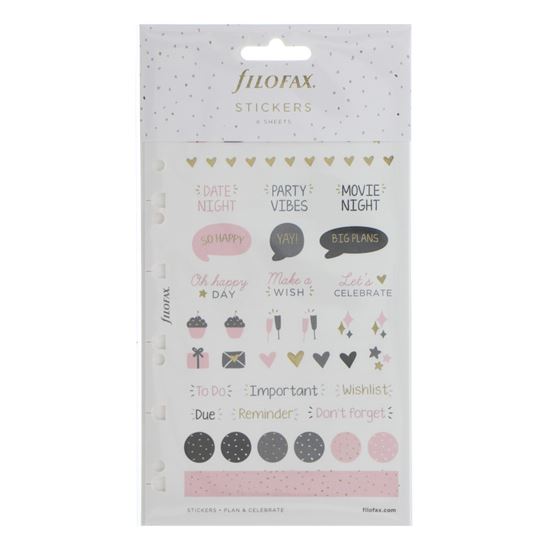 Obrázek z Náplň Multi Filofax Confetti osobní A5 / samolepky