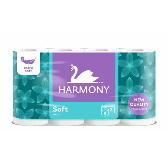 Obrázek z Papír toaletní Harmony Soft 3-vrstvý / 8 ks