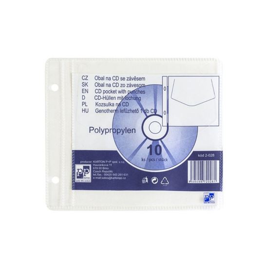 Obrázek z Závěsný obal na CD - náhradní kapsa / 10 ks
