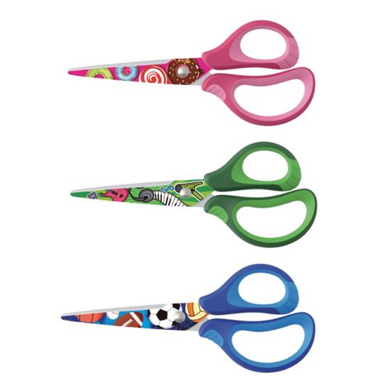 Obrázek z Nůžky KEYROAD Tattoo soft dětské barevný mix / 15 cm