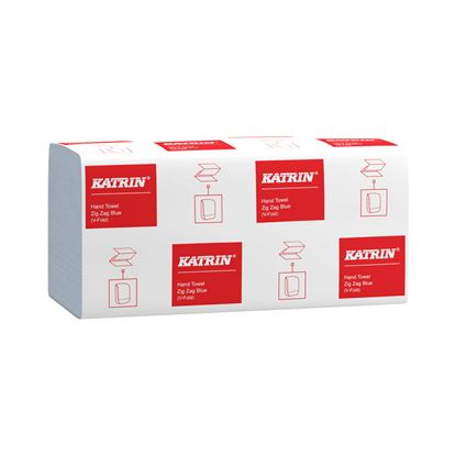 Obrázek Papírové ručníky skládané Z-Z Basic Katrin modré / 1-vrstvé / 250 ks
