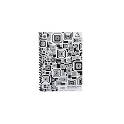 Obrázek Blok BOBO Black & White s boční spirálou - A5 / linka / boční spirála