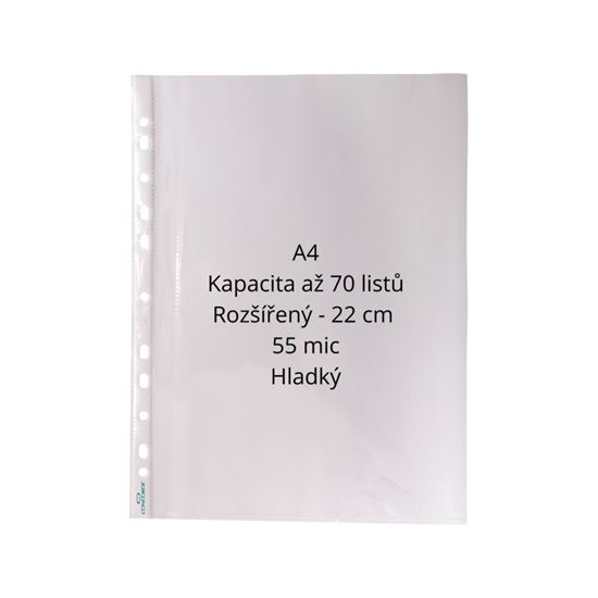 Obrázek z Závěsný obal - A4 čirý / 55 my / 100 ks