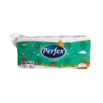 Obrázek Papír toaletní Perfex Plus 2-vrstvý / 10 ks