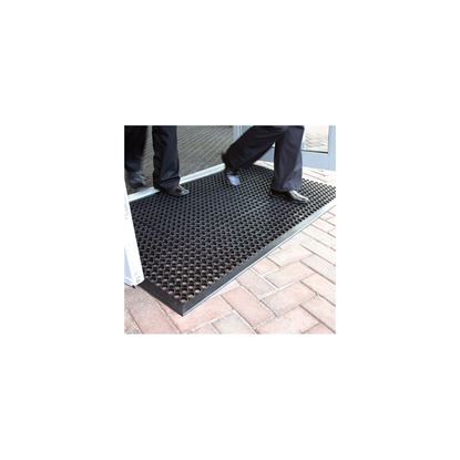 Obrázek Gumová venkovní rohož - černá 90 x 150 cm