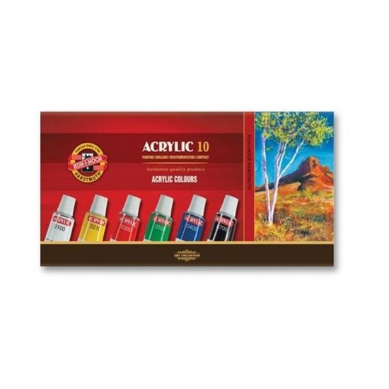 Obrázek z Barvy akrylové - sada 10 ks