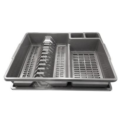 Obrázek Odkapávač na nádobí - stříbrný 35 x 43 x 9 cm