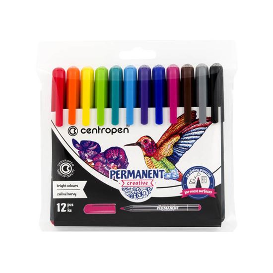 Obrázek z Popisovače Centropen Permanent Creative 2896/12 - sada 12 ks
