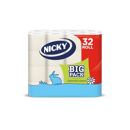 Obrázek Papír toaletní BiG PACK s vůní kamilky a potiskem 3-vrstvý / 32 ks