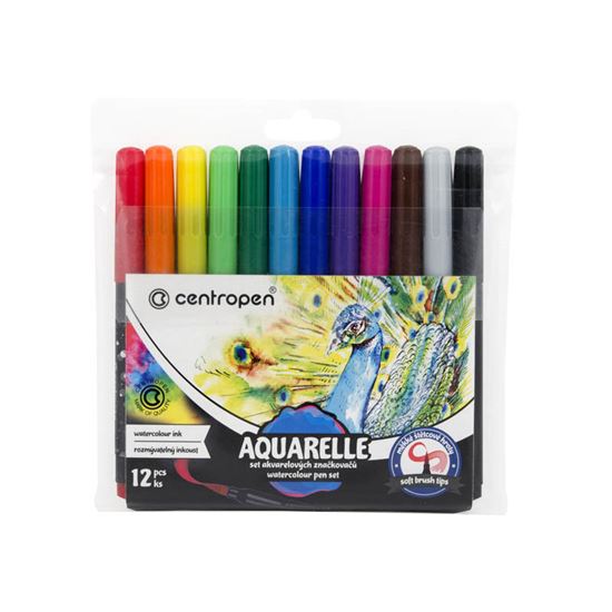 Obrázek z Popisovače Centropen Aquarelle 8683/12 - sada 12 ks