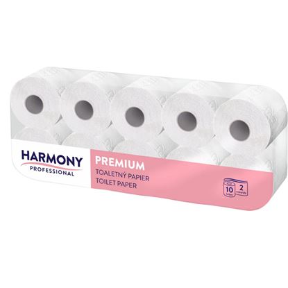 Obrázek Papír toaletní Harmony Professional Premium 2-vrstvý / 10 ks