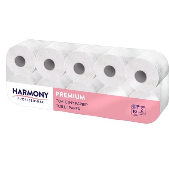 Obrázek z Papír toaletní Harmony Professional Premium 2-vrstvý / 10 ks