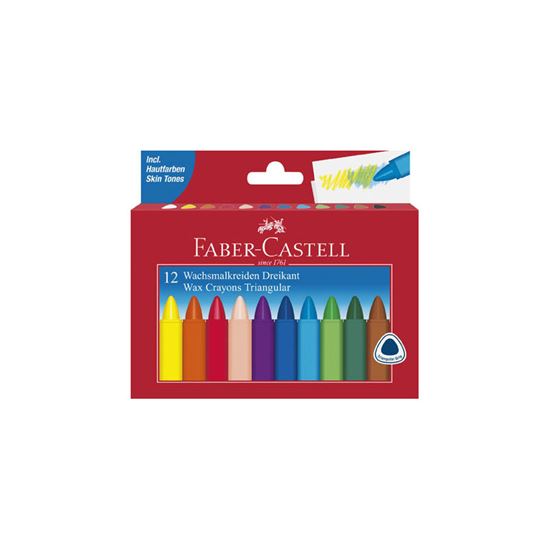 Obrázek z Voskové pastelky trojboké Faber Castell - 12 barev