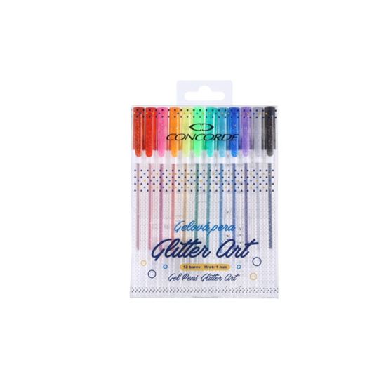 Obrázek z Gelová pera CONCORDE Glitter Art - sada 12ks