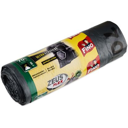 Obrázek Pytle do koše Fino stahovací - 55x85cm / 70l / 35my / 8ks / černá