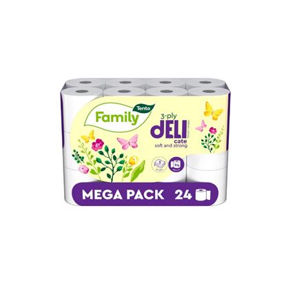 Obrázek Papír toaletní Tento Delicade- 3 vrstvý / 24 rolí