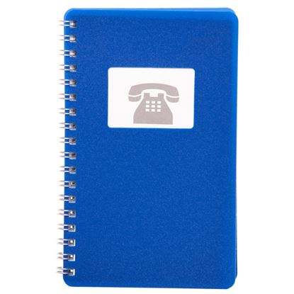 Obrázek Telefonní záznamník se spirálou BOBO - modrá
