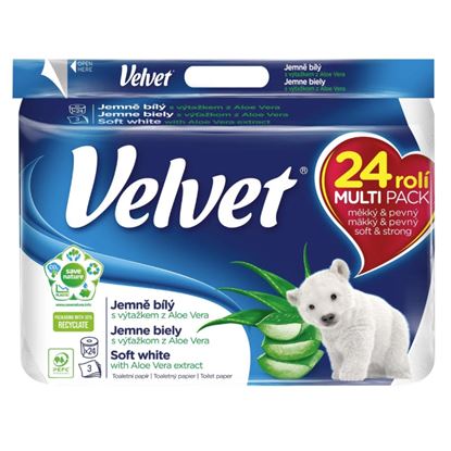 Obrázek Papír toaletní Velvet 3-vrstvý / 24 ks