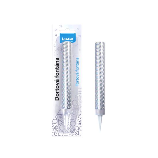 Obrázek z Fontána na dort - stříbrná / 12 cm