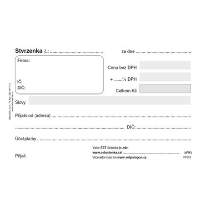 Obrázek Stvrzenka Baloušek A6 / 50 listů / NCR / PT070