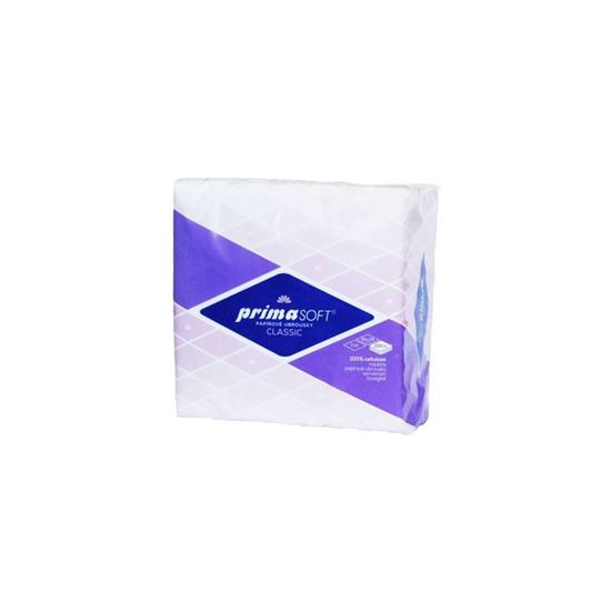 Obrázek z Ubrousky PrimaSOFT classic - 1-vrstvé / 33 × 33 cm / 100 ks