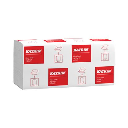 Obrázek Papírové ručníky skládané Z-Z Classic Katrin bílé / 2-vrstvé / 150 ks