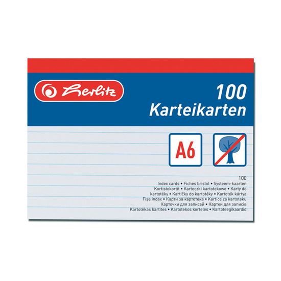 Obrázek z Náhradní karty do kartotéky - karty A6 / 100 ks