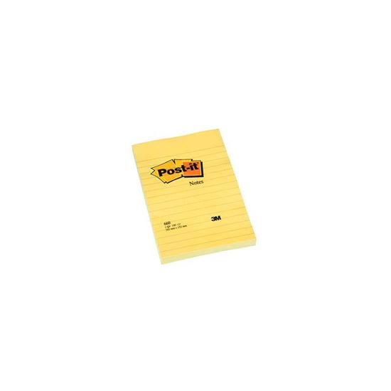 Obrázek z Samolepicí bločky Post-it - 102 mm x 152 mm / linka