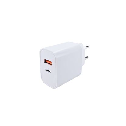 Obrázek Nabíječka USB A+C 20W fast charger - bílá