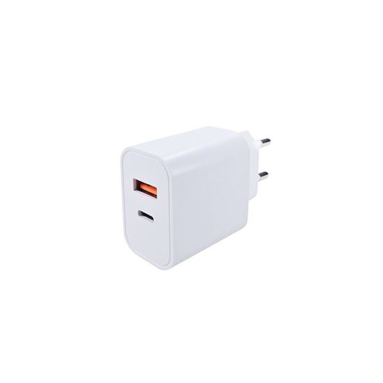 Obrázek z Nabíječka USB A+C 20W fast charger - bílá