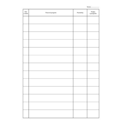 Obrázek Záznamy o práci v nepovinném předmětu,zájmovém útvar dvoulist / A4