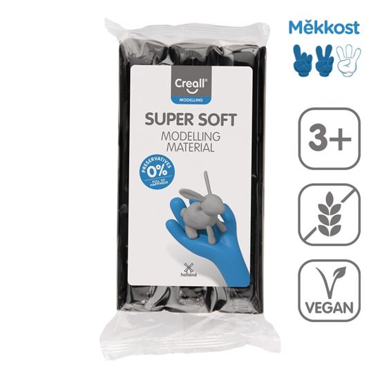 Obrázek z Modelovací hmota Creall Super soft - 500 g / černá
