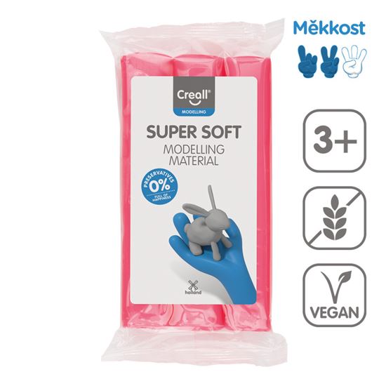Obrázek z Modelovací hmota Creall Super soft - 500 g / růžová