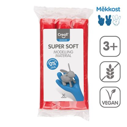 Obrázek Modelovací hmota Creall Super soft - 500 g / červená