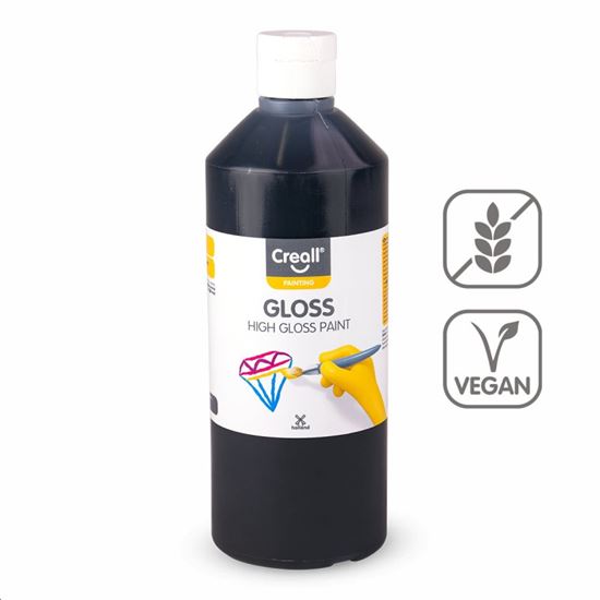Obrázek z Barva s vysokým leskem Creall Gloss - 500 ml / černá