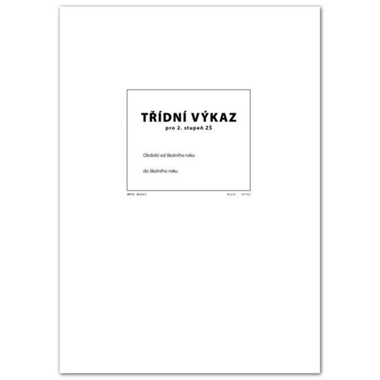 Obrázek z Třídní výkaz pro 2. stupeň A4 / 16 stran
