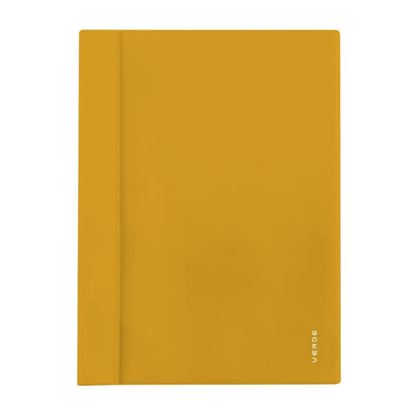 Obrázek Rychlovazač A4 VERDE s kapsou - hořčicová